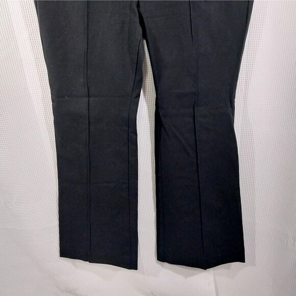 LOFT! RICH BLACK STRETCH 5 POCKET, CENTER LEG SEAM, FLARED PANTS, SLACKS! SZ 14P - Picture 4 of 10